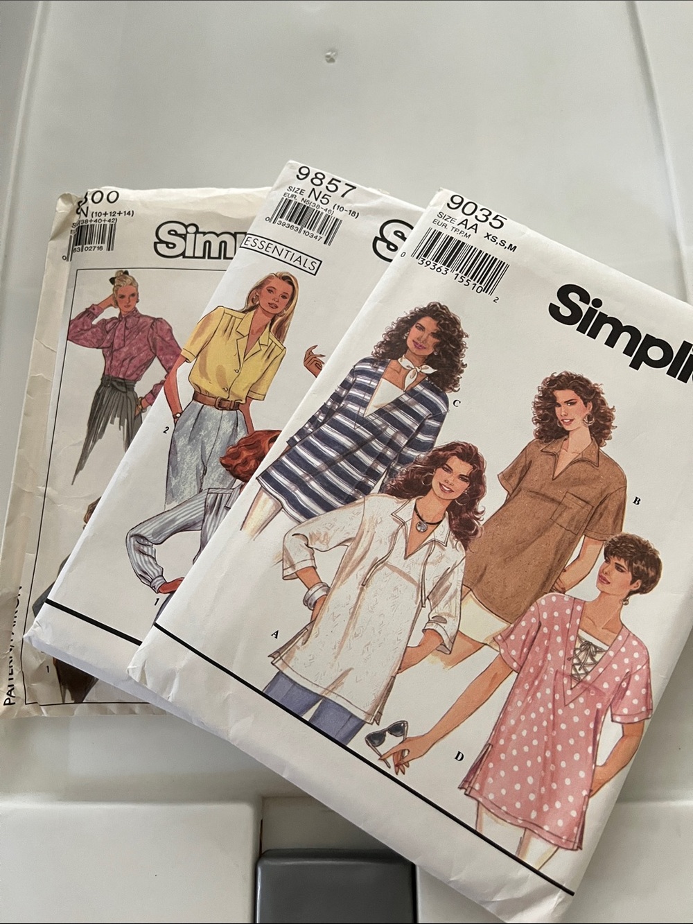 Simplicity Sewing Pattern 9035 size XS,S, M.    9857 size 10-18 ,8300 size 10-14